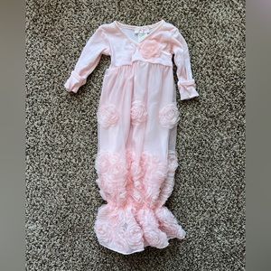 Light pink rose baby gown